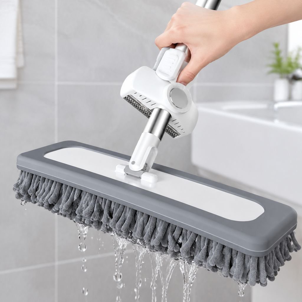 家庭用フラットモップ、ハンズフリー、広い面積に対応、乾湿両用、怠け者の必需品！