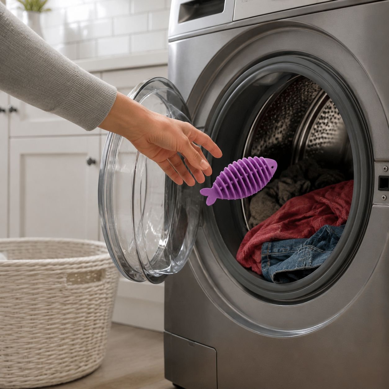 Tangle-free laundry solution ball