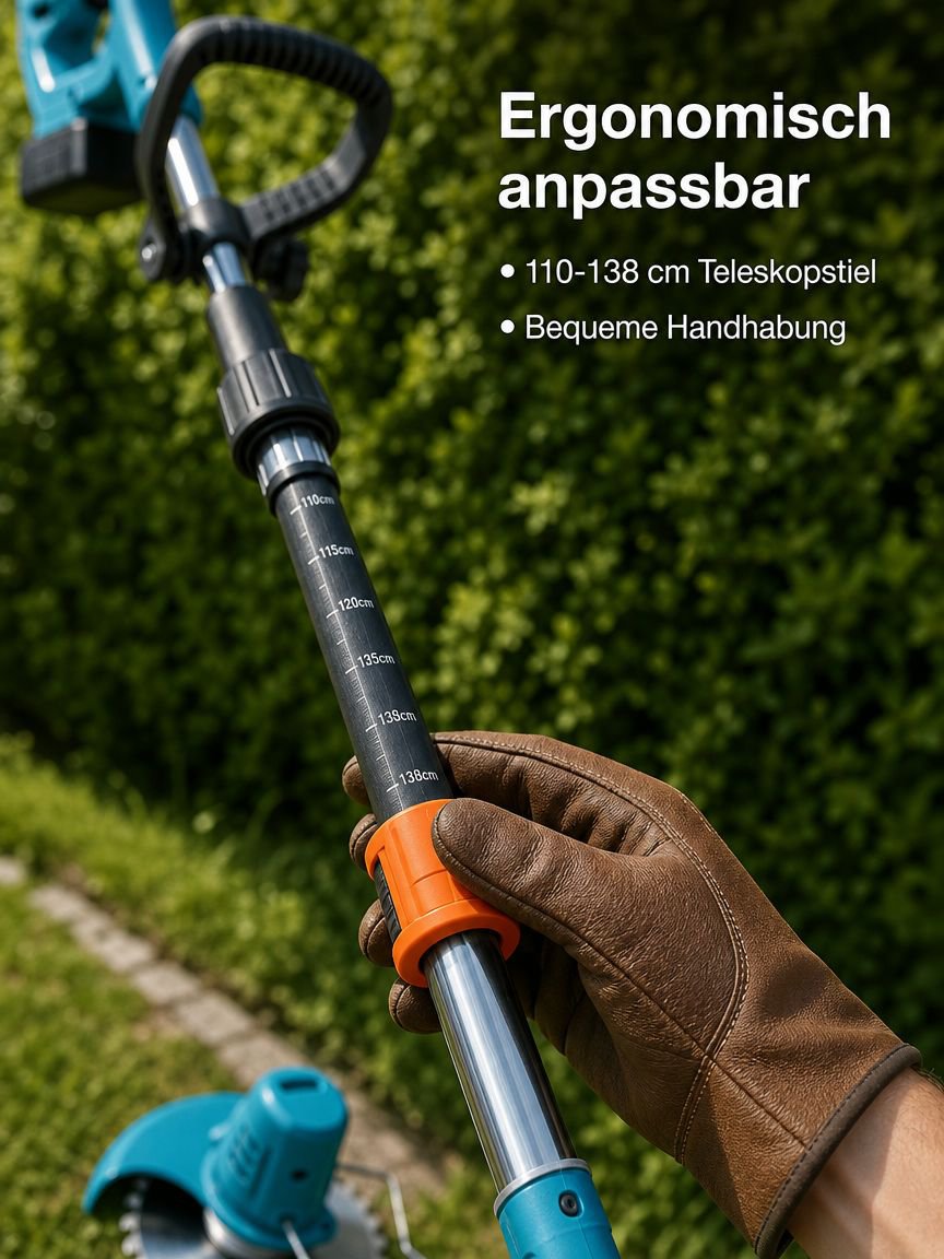 Akku-Rasentrimmer mit langer Laufzeit