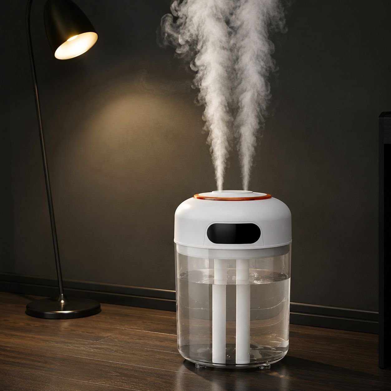 Humidificador de 4.5 litros con doble salida, control remoto y función de temporizador