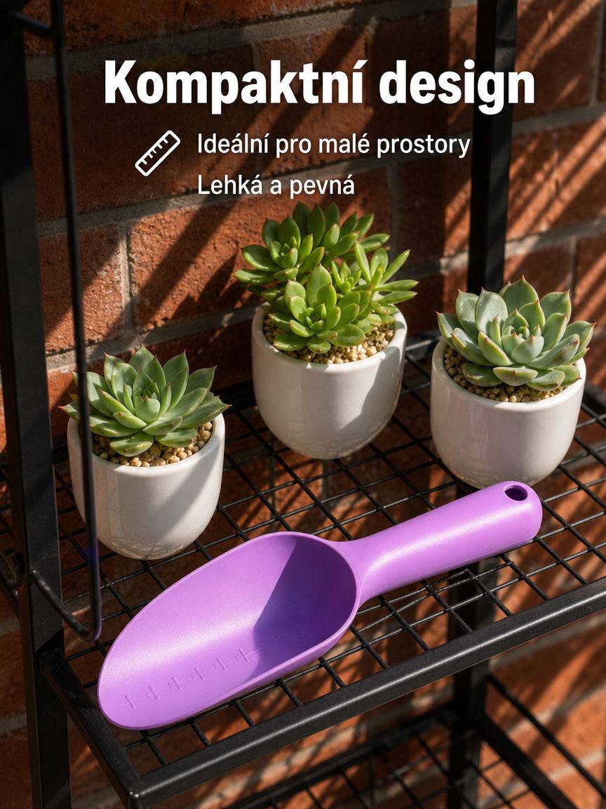 Zahradní zesílená plastová lopatka na balkon