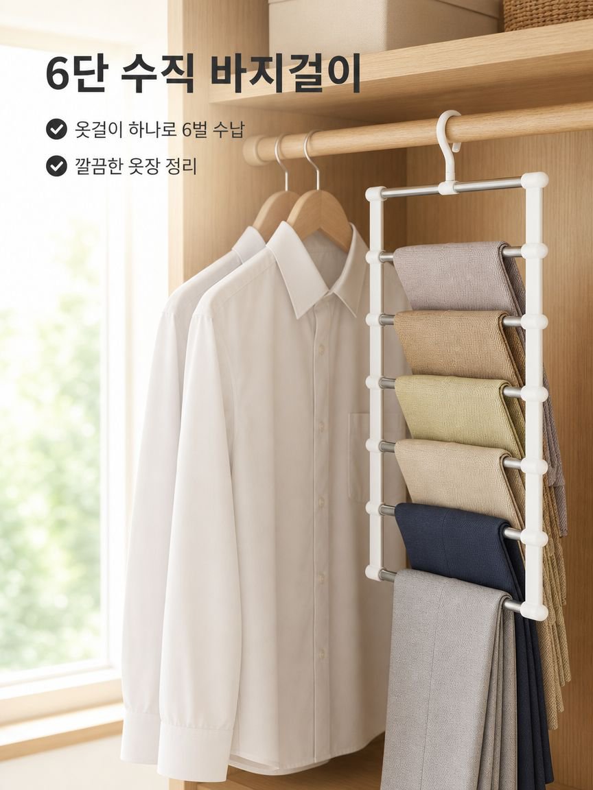다층 접이식 무봉제 바지 행거