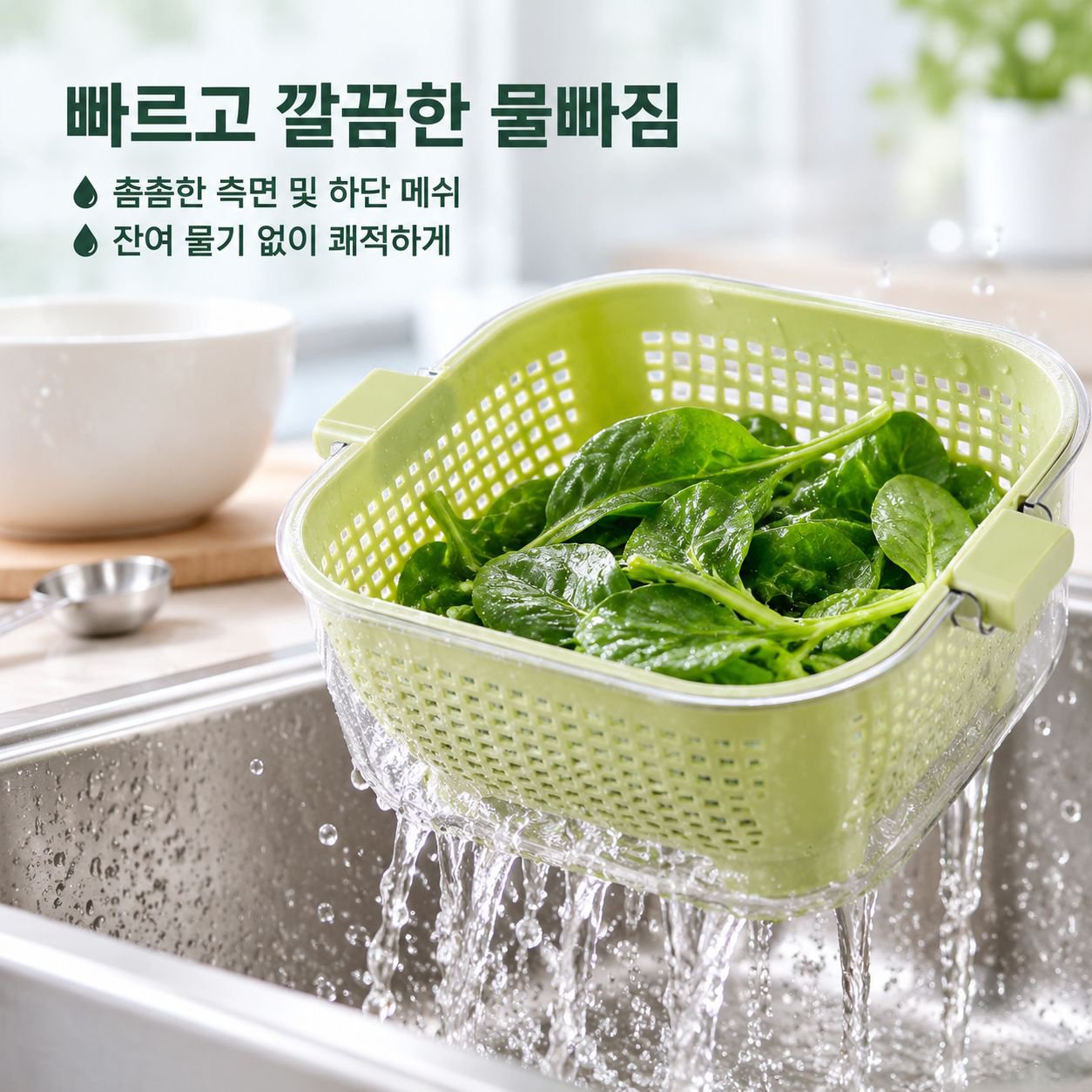 주방 이중 배수 바구니
