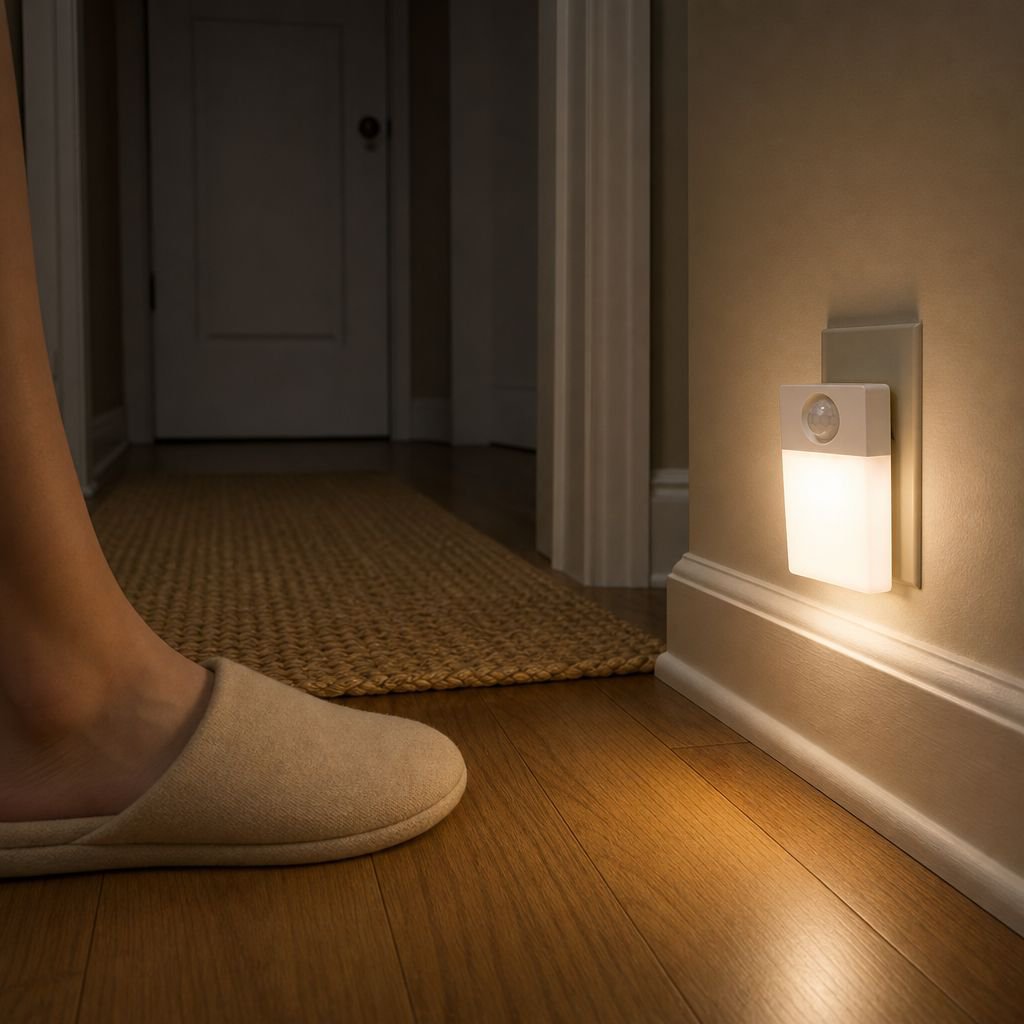 Energy efficient LED light for hallways and closets