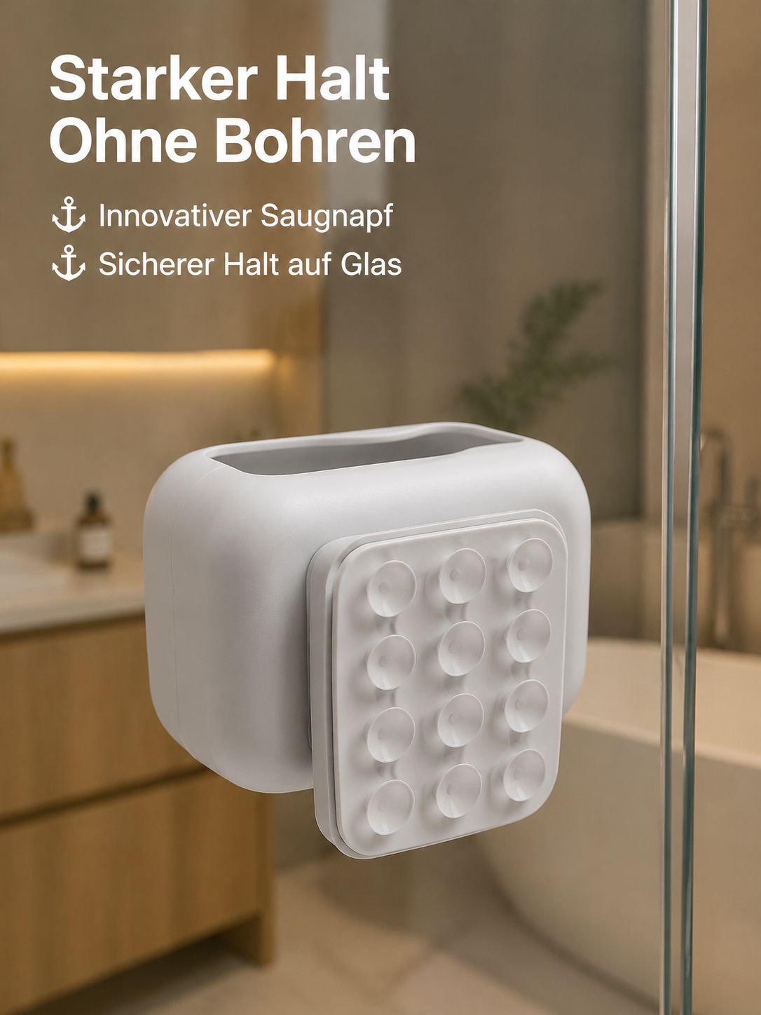 Multifunktionale Silikon-Taschentuchbox mit Saugnapf