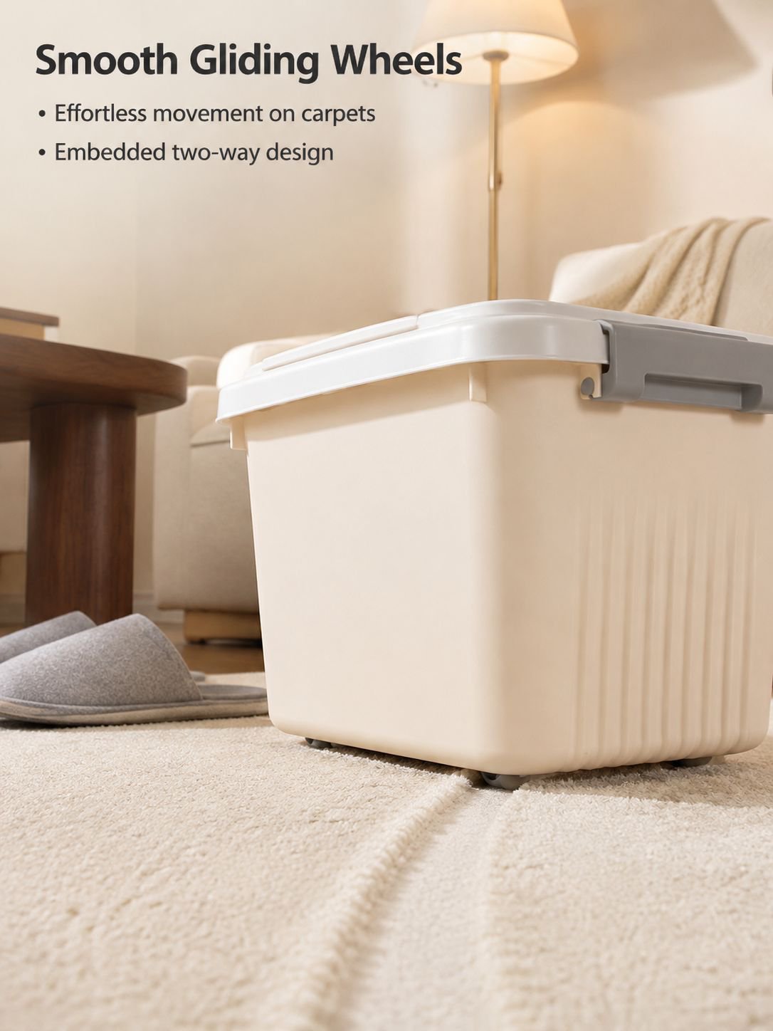 Spacious storage bin for clothes and toys