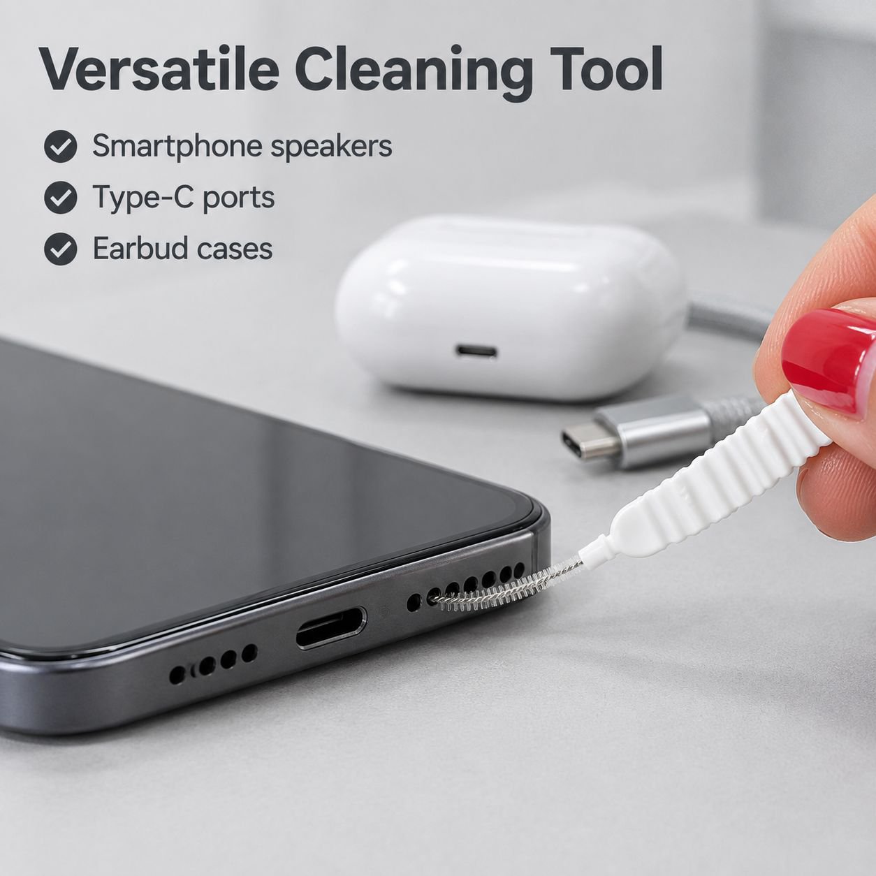Hot Selling Mobile Phone Hole Cleaning Brush Charging Port Speaker Hole Dust Removal Small Brush Bru
