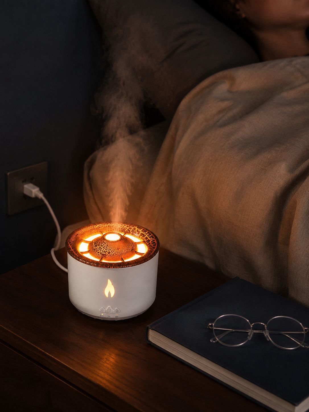 Aromatherapy humidifier with essential oil diffuser function
