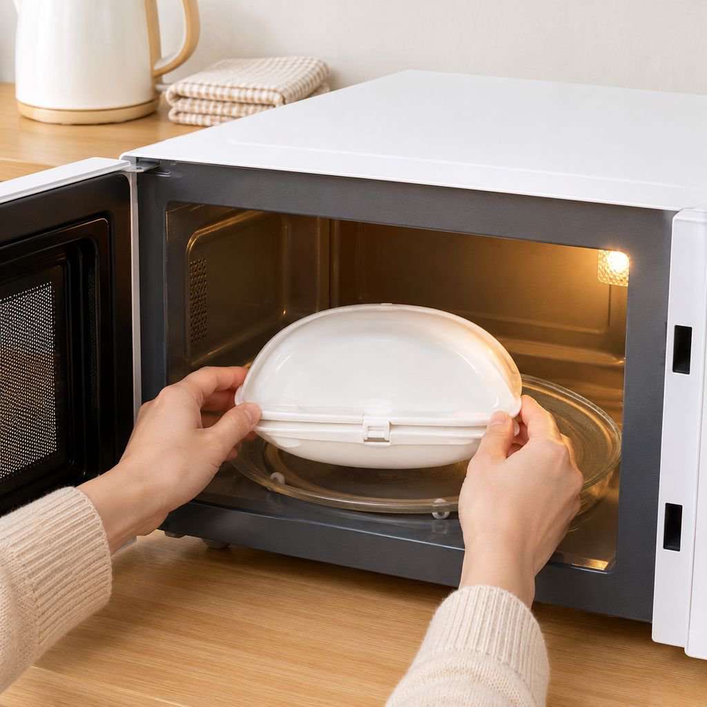 電子レンジ用卵調理器 オールインワン卵調理器 プラスチック製 簡単・スピーディーな朝食マシン