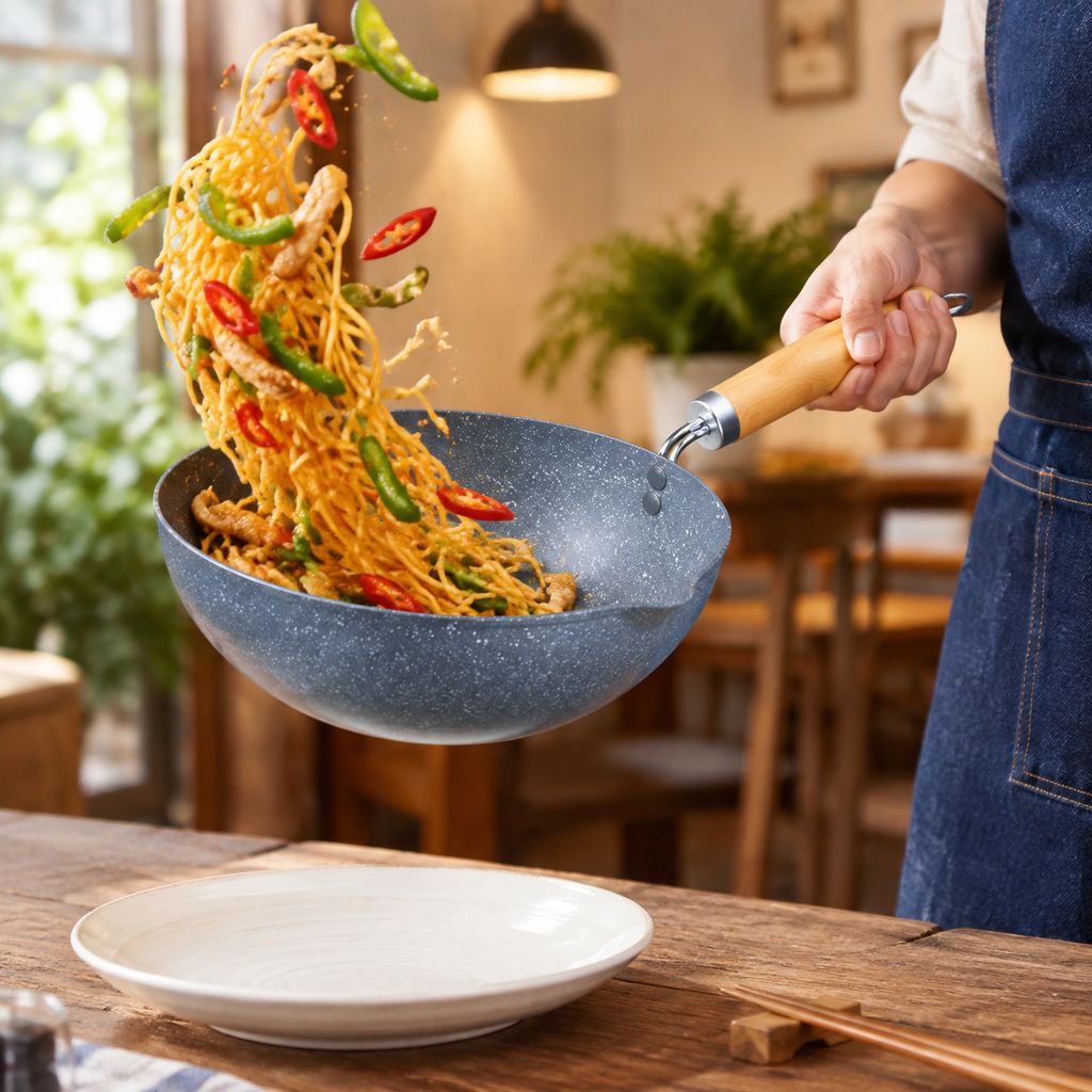 Extra thick wheat stone frying pan omelette pan Japanese kitchenware