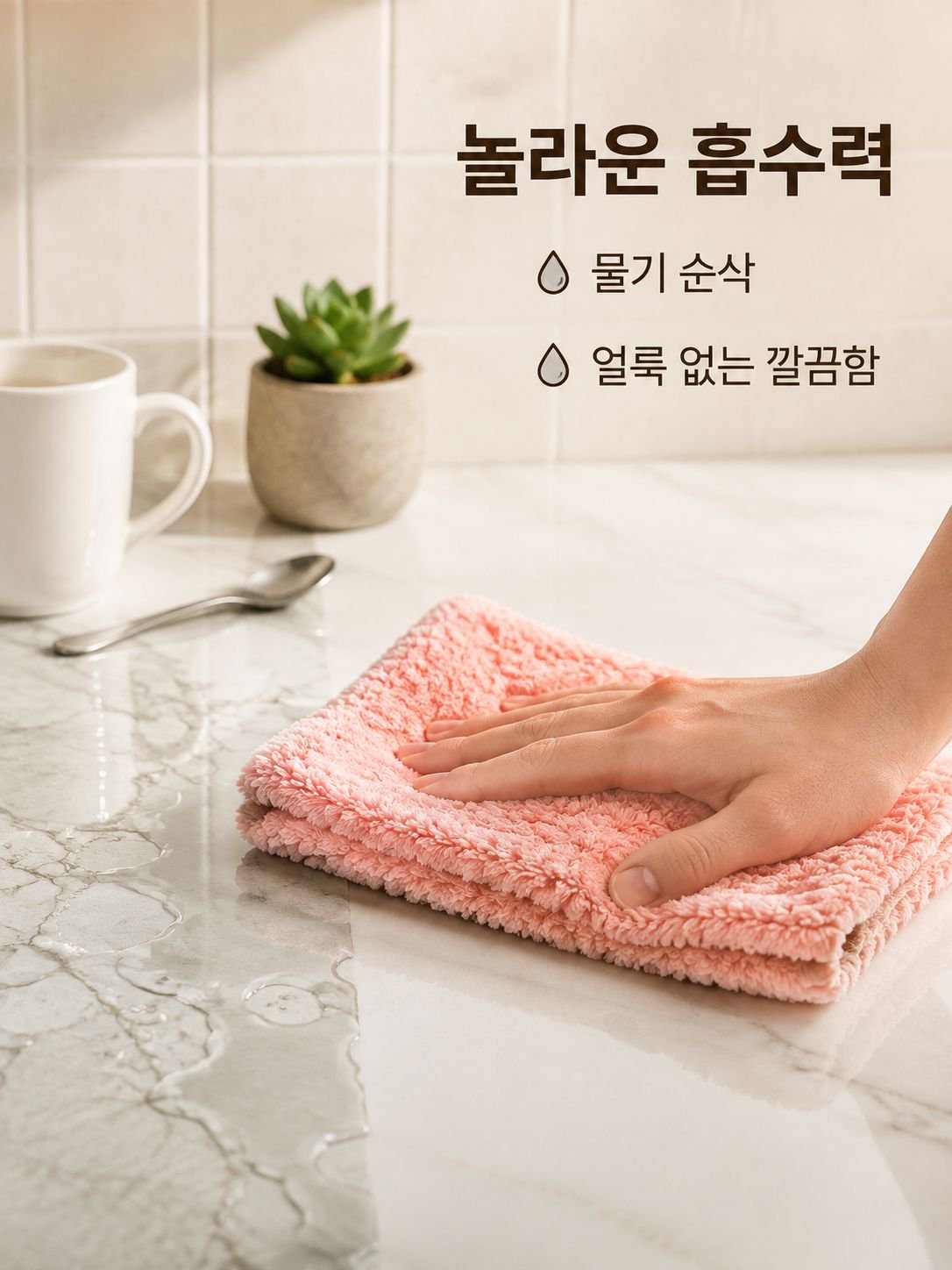 산호 양털 주방용 행주