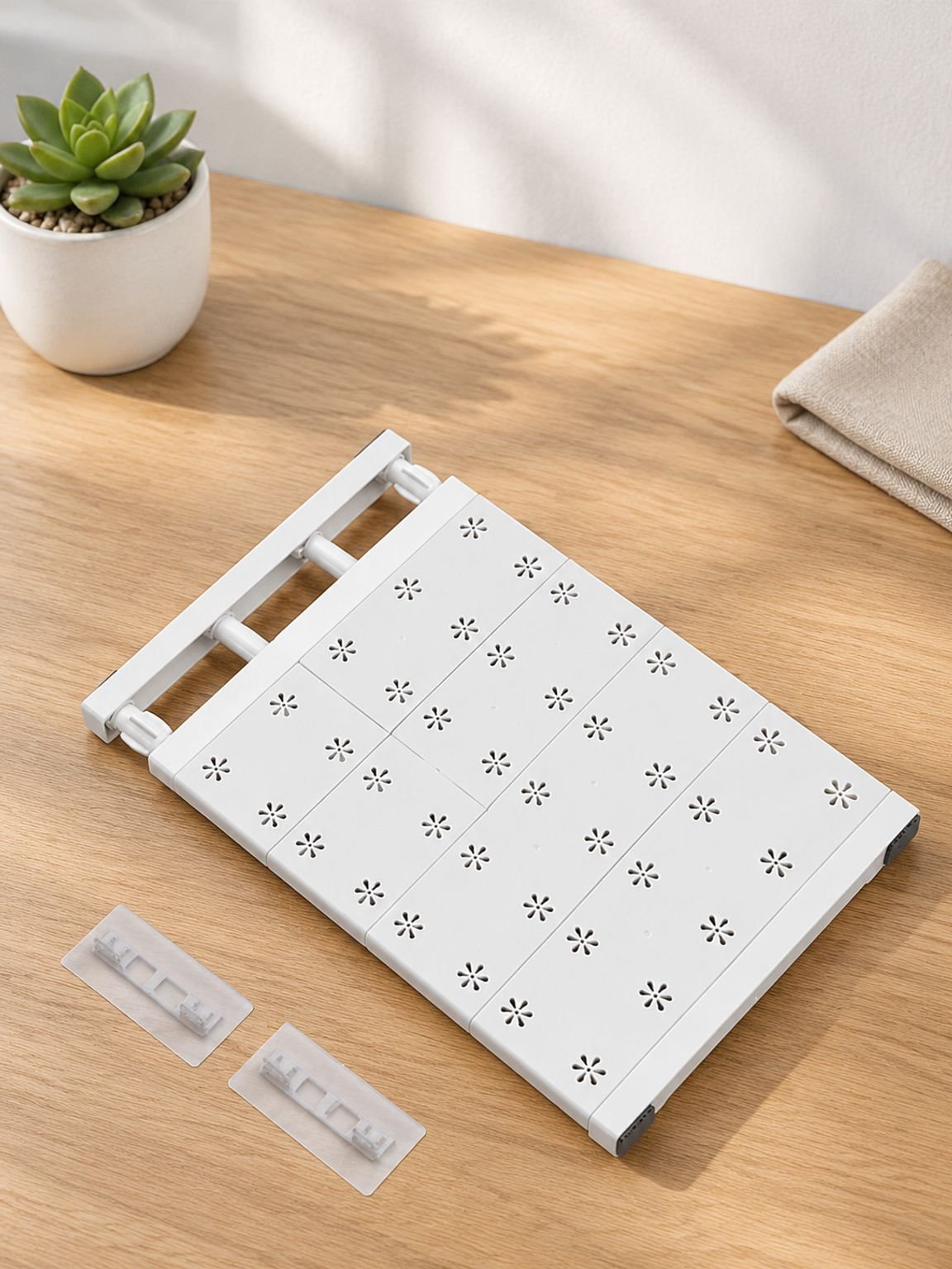 No-Drill Adjustable Closet Shelf Organizer