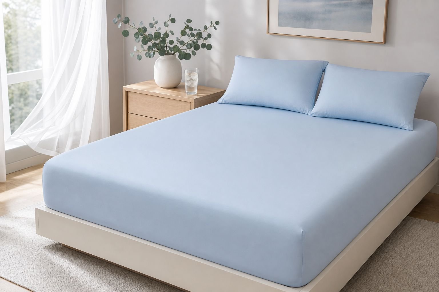 Class A nylon ammonium silk cooling fitted sheet for summer