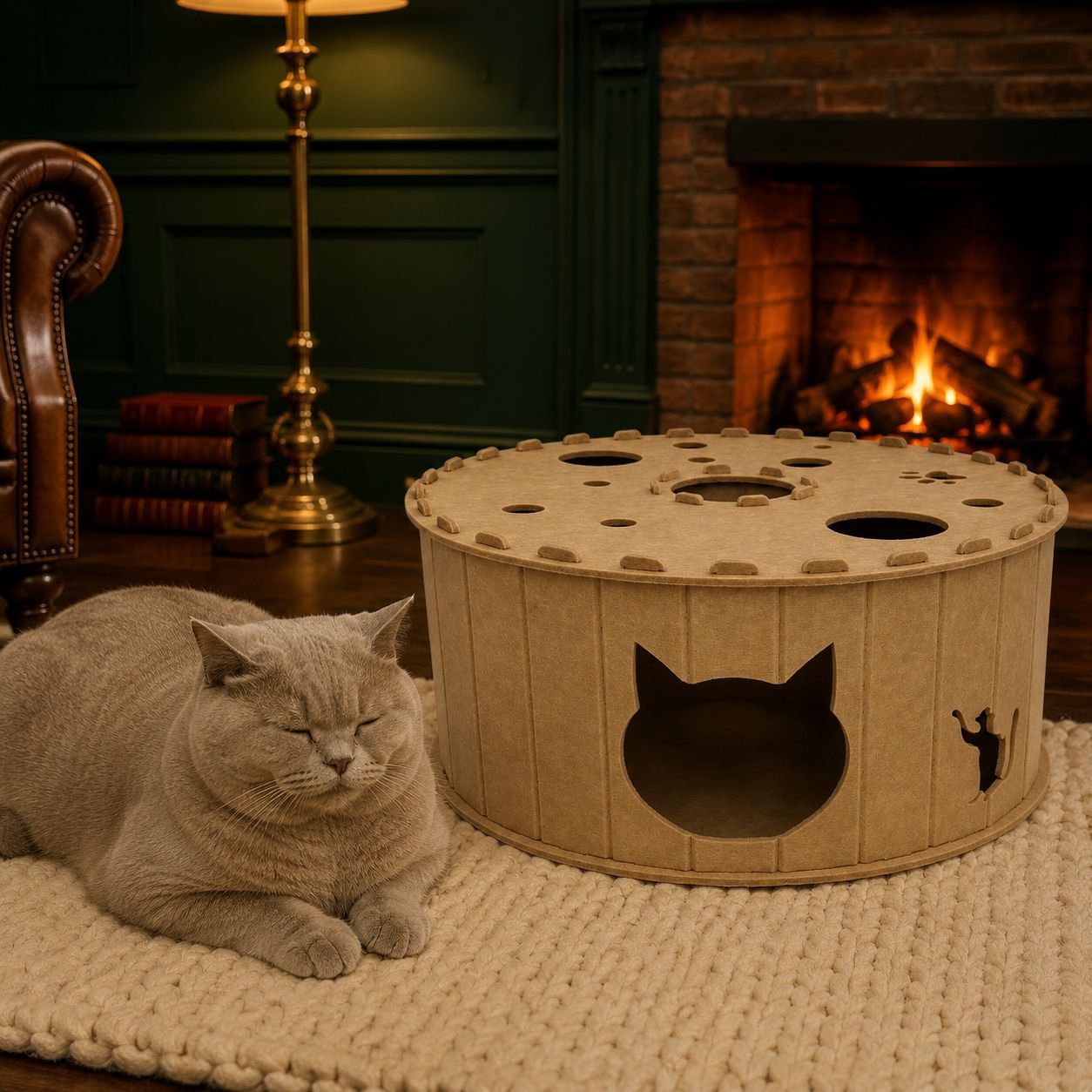 Double-layer felt pet bed