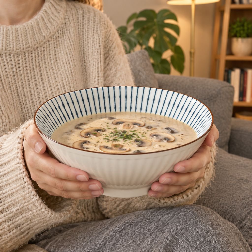 8 Inch Household Ceramic Rice Bowl