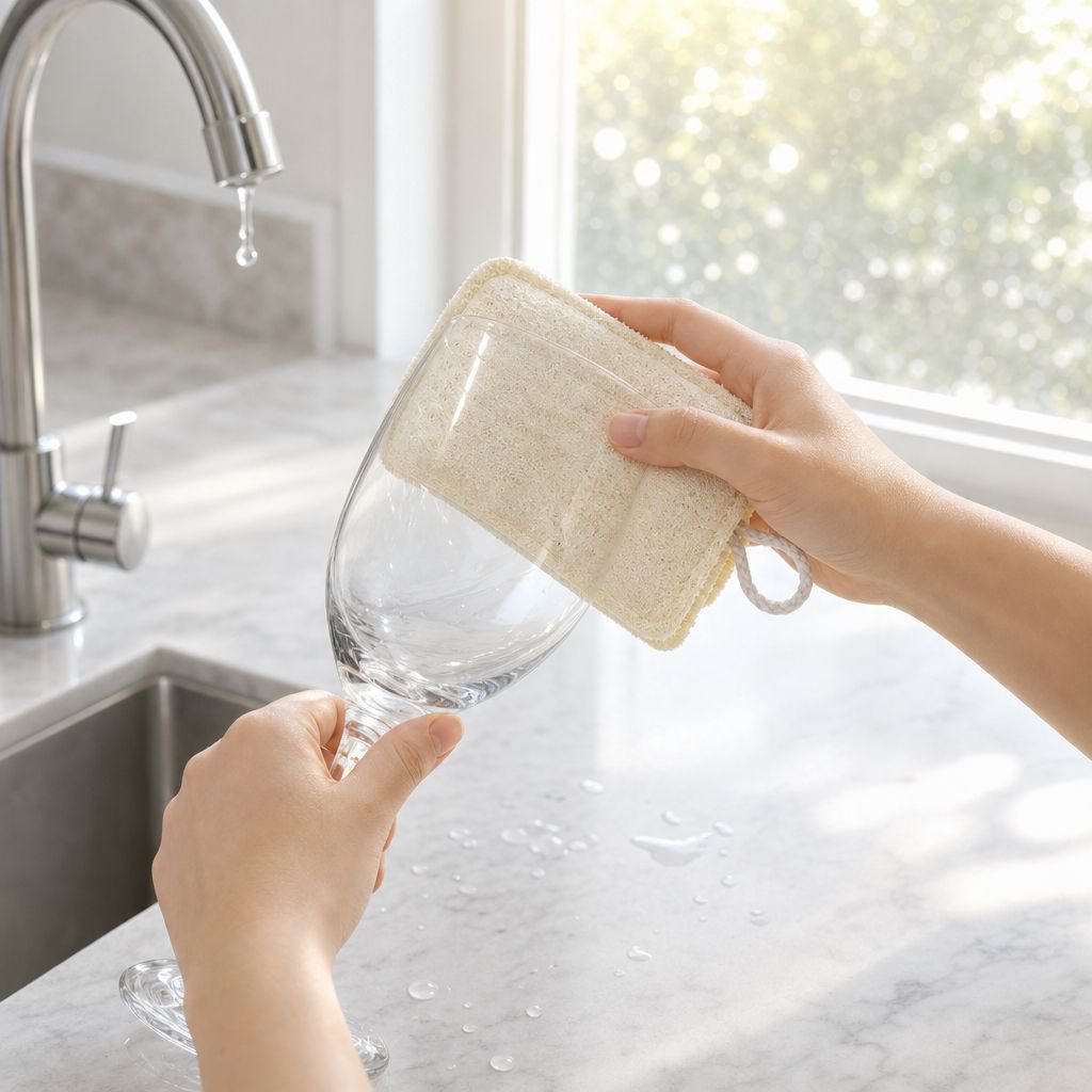 Natural dishwashing sponge with wood pulp cellulose layer