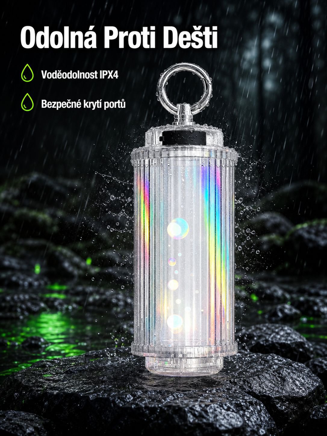 Venkovní kempingová lampa, atmosférická lampa do stanu