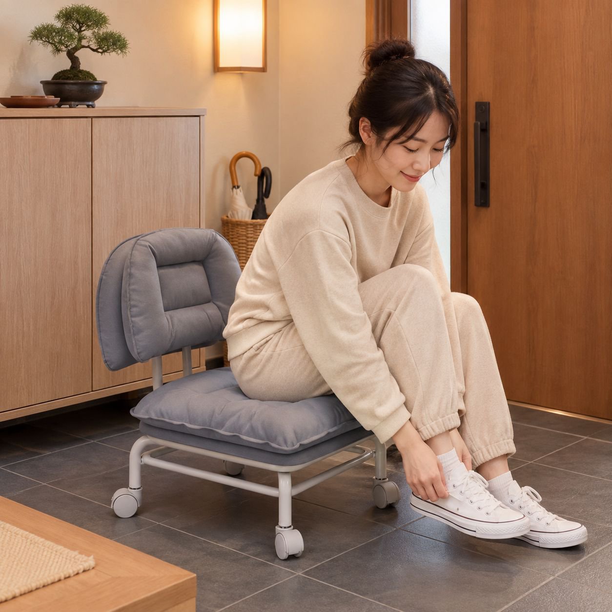 家庭用靴替え椅子