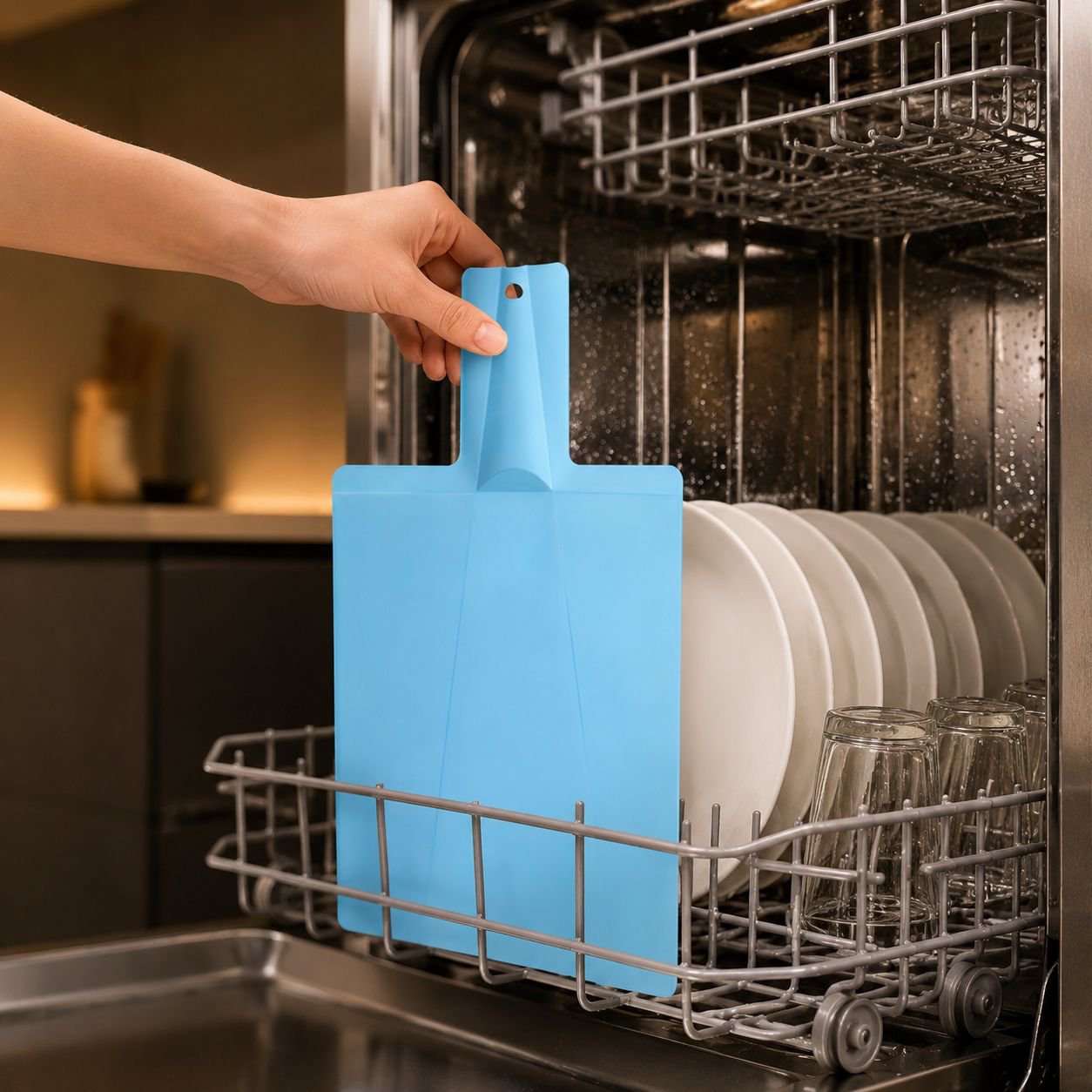 Easy to carry folding cutting board for travel and camping