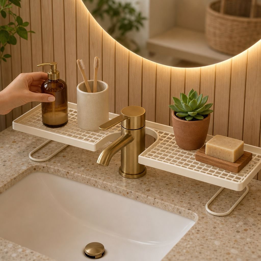 Modern Minimalist Premium Bathroom Vanity Shelf