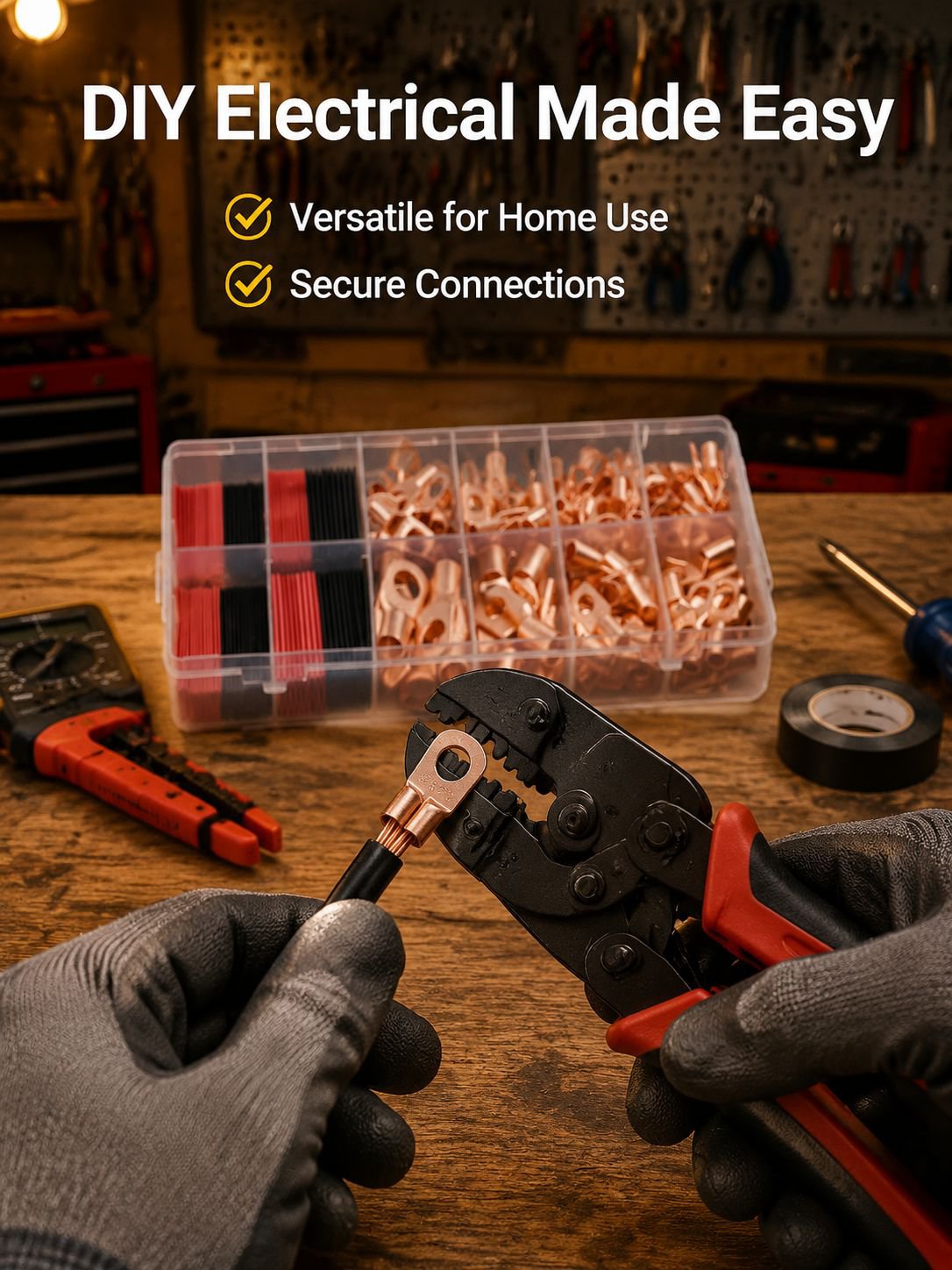 SC Exterior Bare Terminal Gold Cold Press Terminal Heat Shrink Tubing