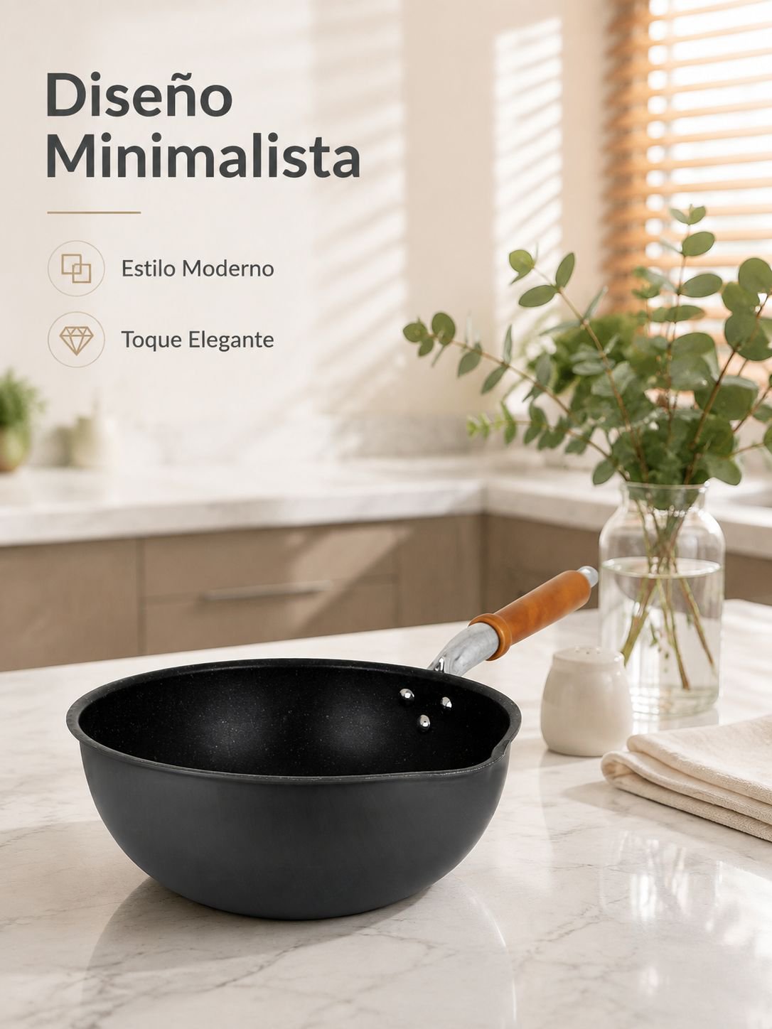 Olla mini antiadherente de piedra Maifan