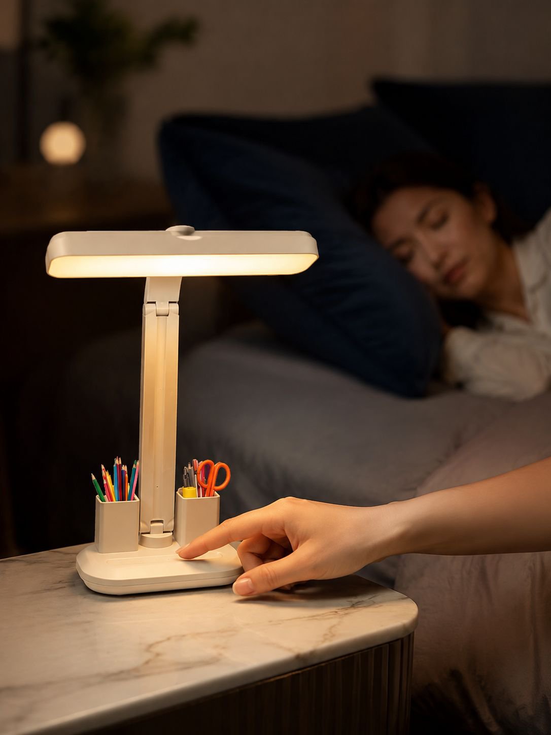 Petite lampe de chevet rechargeable et pliable