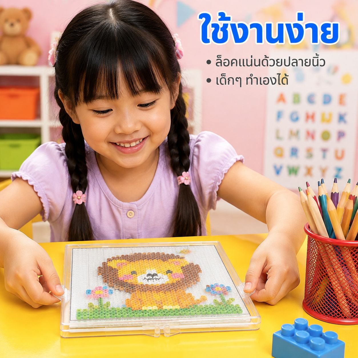 กล่องโชว์กล่องพักลูกปัดไม่ต้องรีด