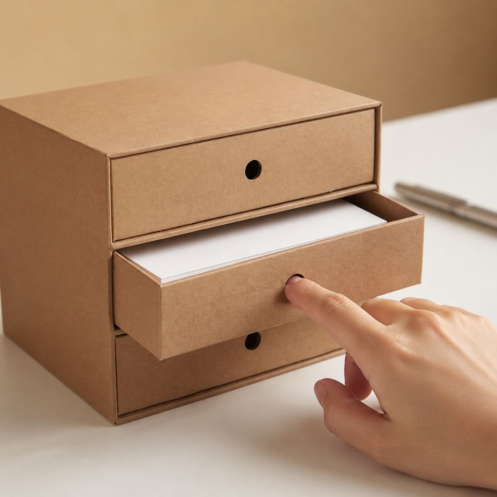 Boîte de rangement multifonctions pour bureau