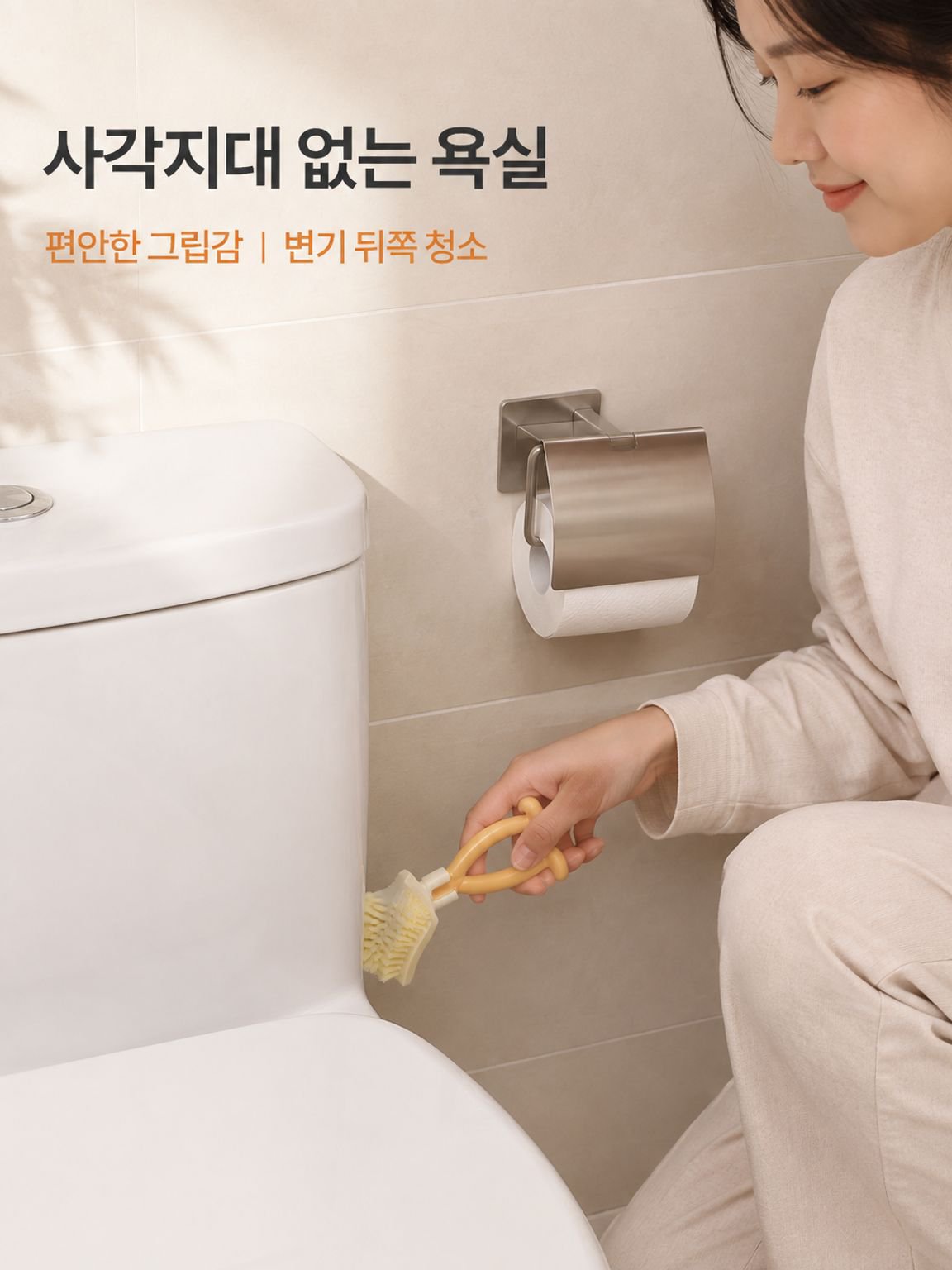 접이식 무사각 청소 삼각 브러쉬