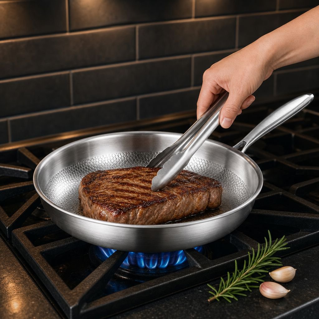 Chemical-free Uncoated Non-stick Frying Pan