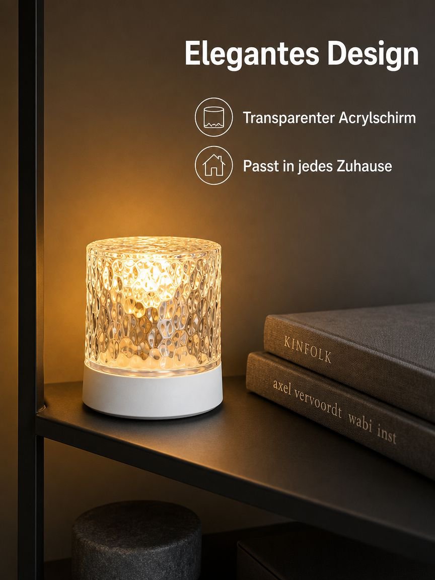 Stilvolle LED Stimmungslampe mit dynamischem Wellenmuster