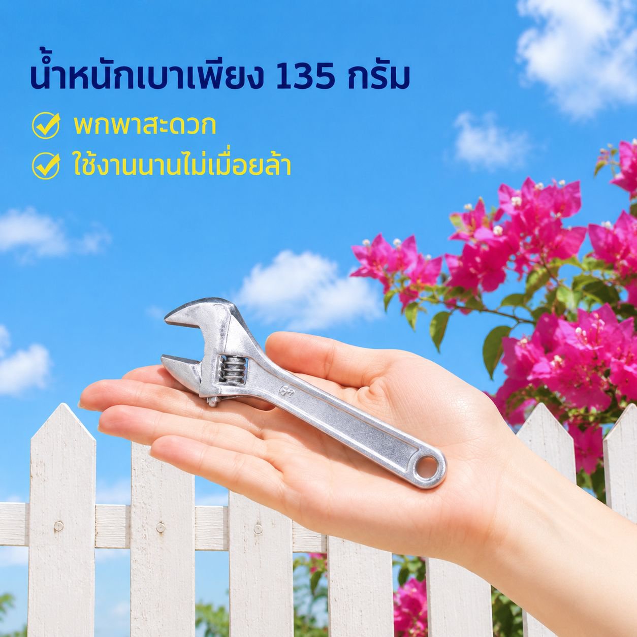 ประแจเลื่อนด้ามหุ้มยางกันลื่น เกรดอุตสาหกรรม ประแจปากกว้างอเนกประสงค์ ขายส่ง