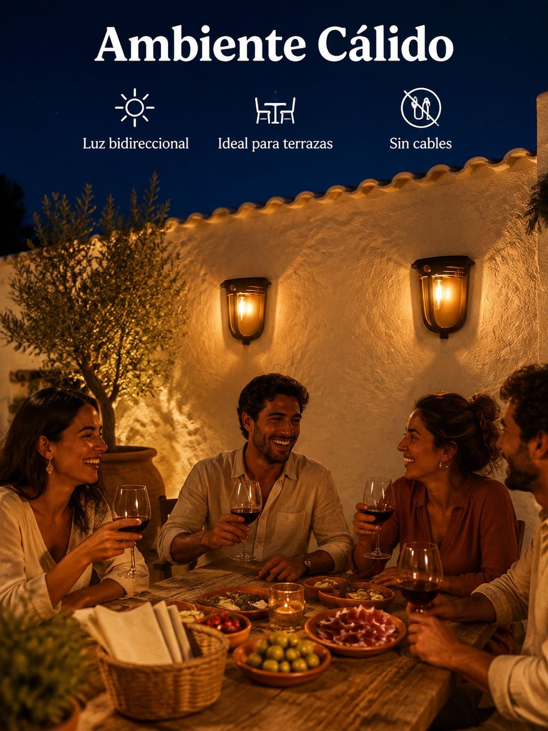 Nueva lámpara de pared solar para jardín