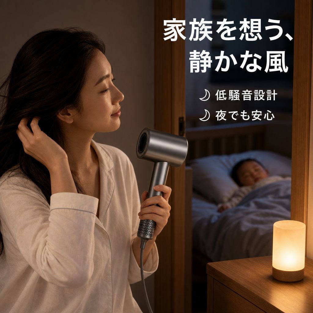 スマート温度表示大風量ヘアドライヤー