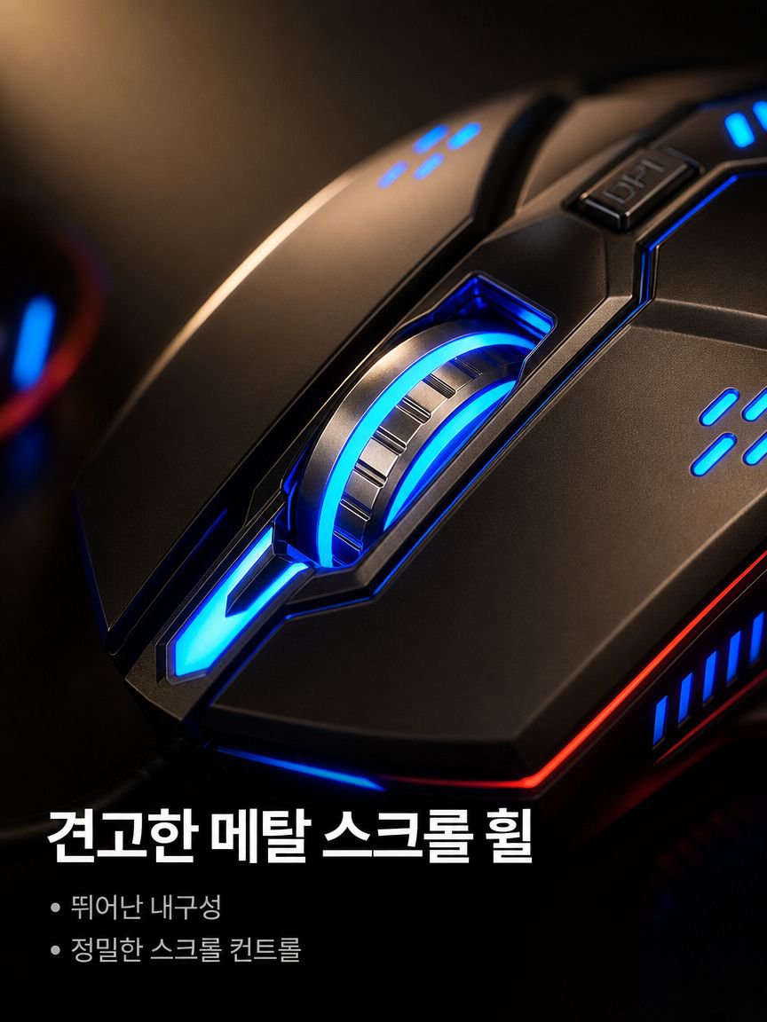 다채로운 조명 효과로 데스크 셋업을 완성하는 마우스