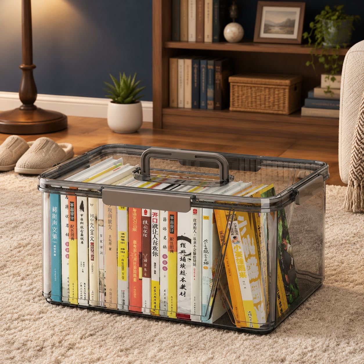 Durable storage box for household organization