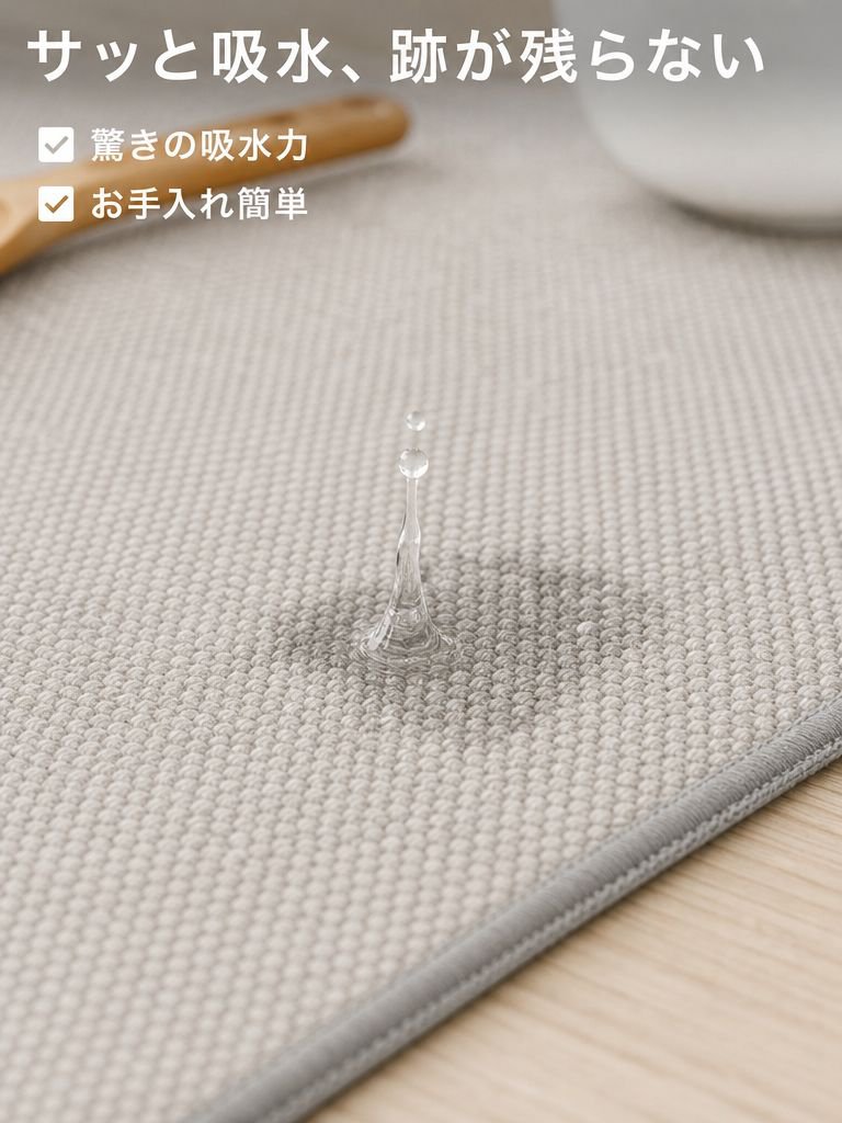 キッチン用吸水・滑り止めマット