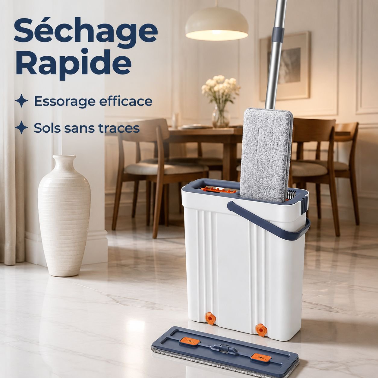 Serpillière grattoir pour les espaces étroits