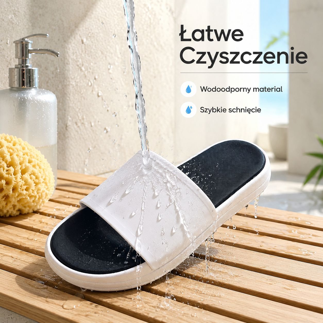 Męskie modne klapki na lato 2025, antypoślizgowe sandały plażowe na zewnątrz
