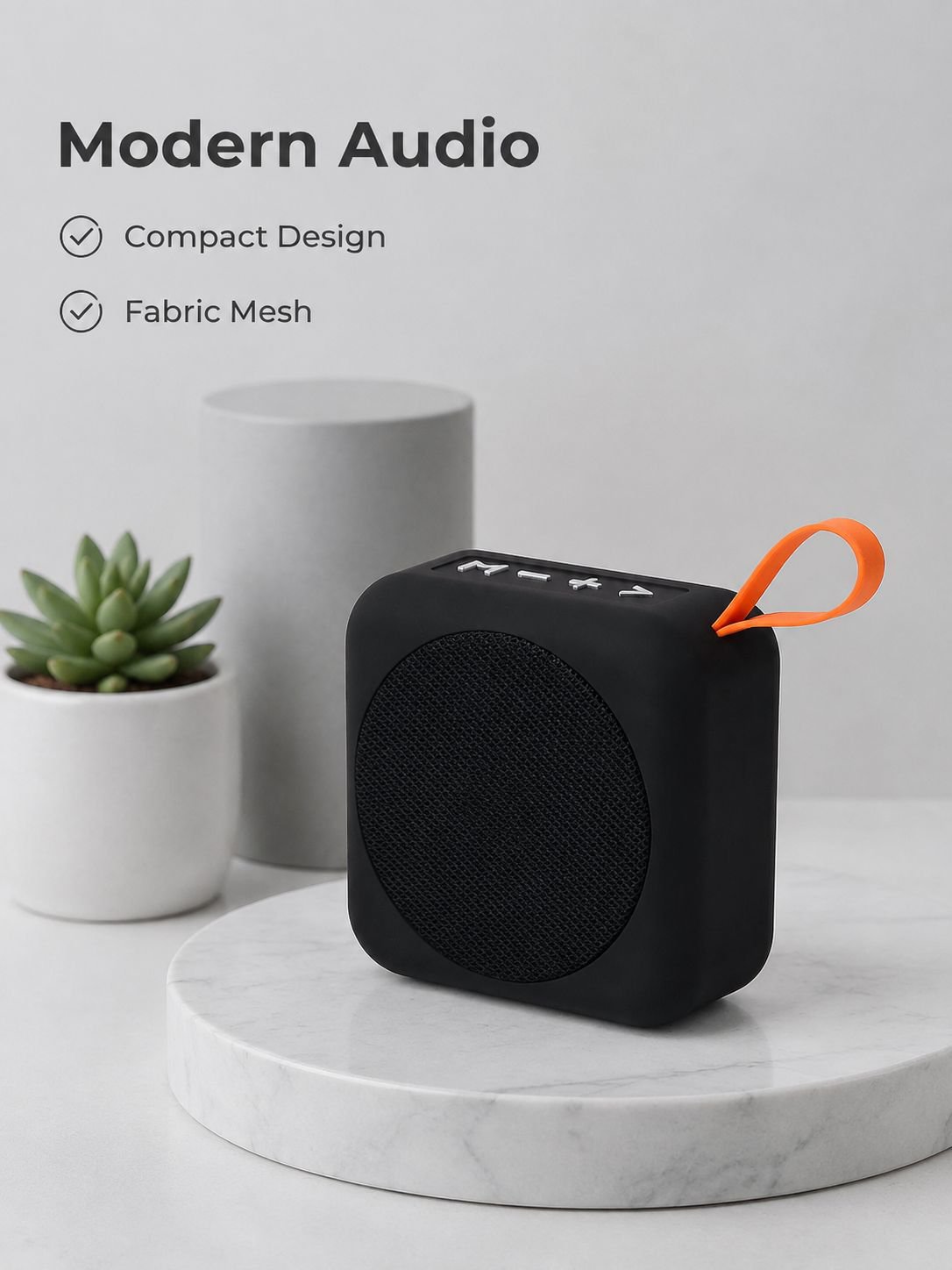 Portable Square Bluetooth Speaker, Outdoor Waterproof Mini Fabric Speaker with Handle