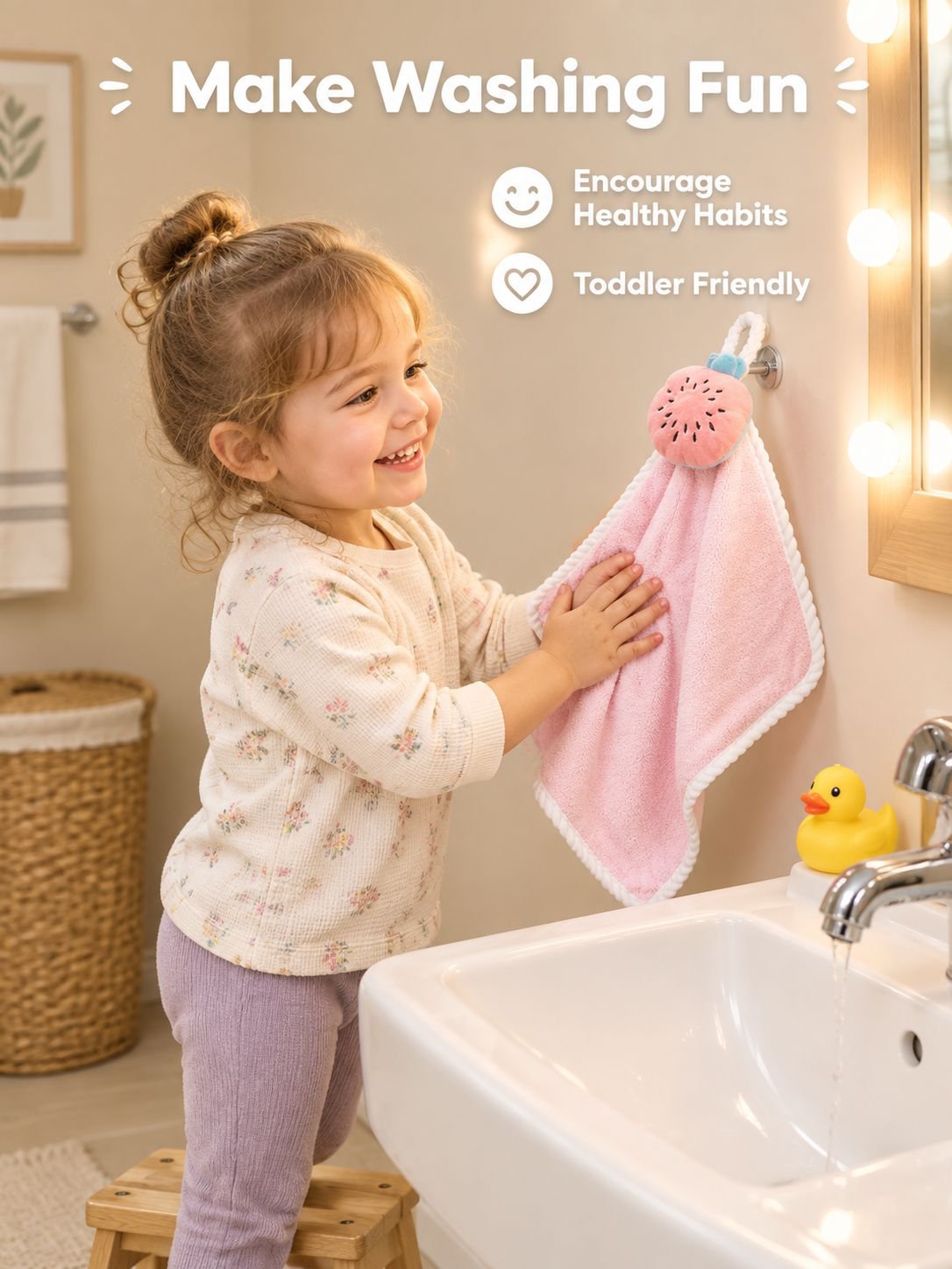 Cute cartoon children's quick drying ultra-fine fiber handkerchief