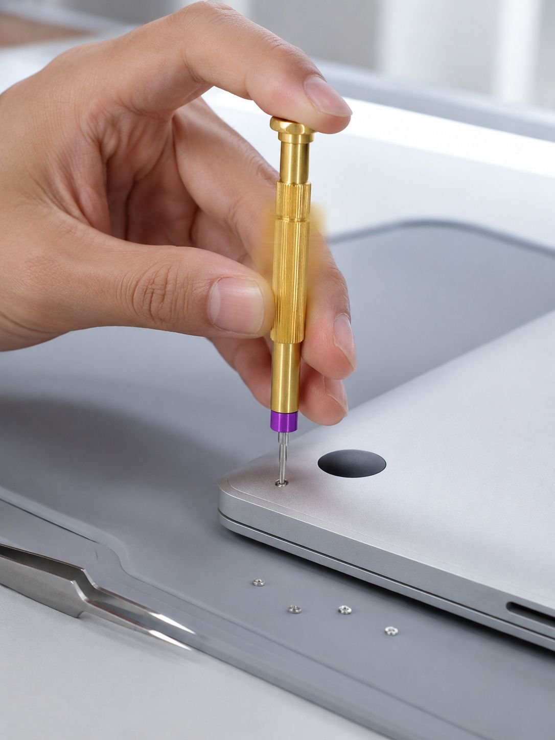 Detail view of precision screwdriver tips