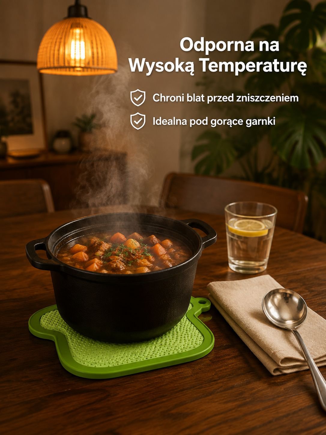 Silikonowa mata 3 w 1 do misek i talerzy, odporna na wysoką temperaturę