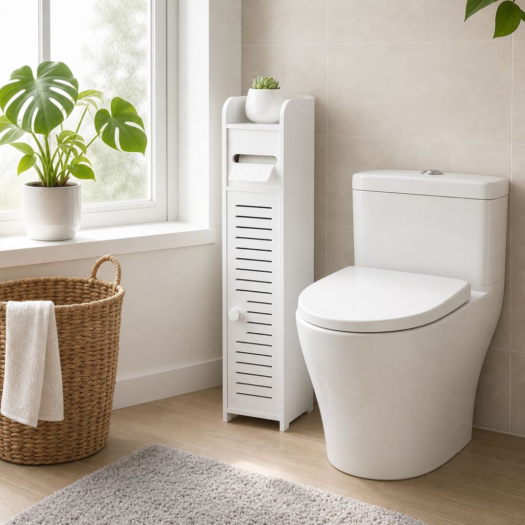 Waterproof Bathroom Storage Rack Movable Toilet Gap Cabinet