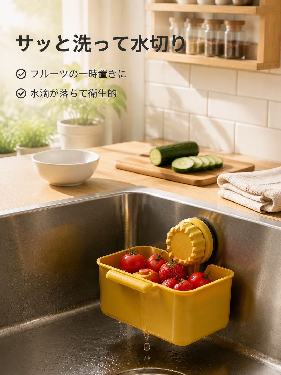 多機能シンク排水バスケット
