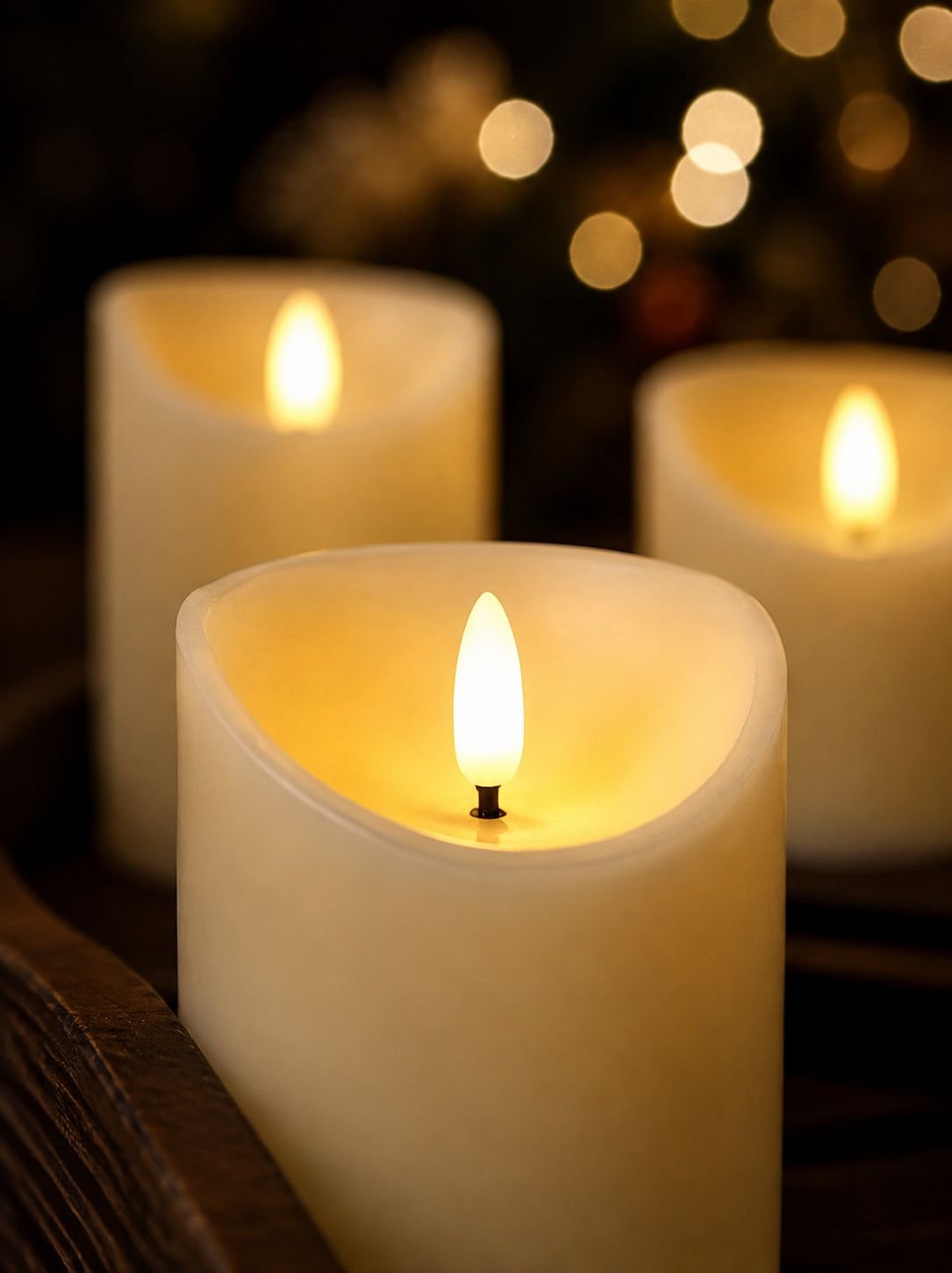 3er Set Elektrische Kerzen mit Fernbedienung – Dekoration für Geburtstag und Hochzeit
