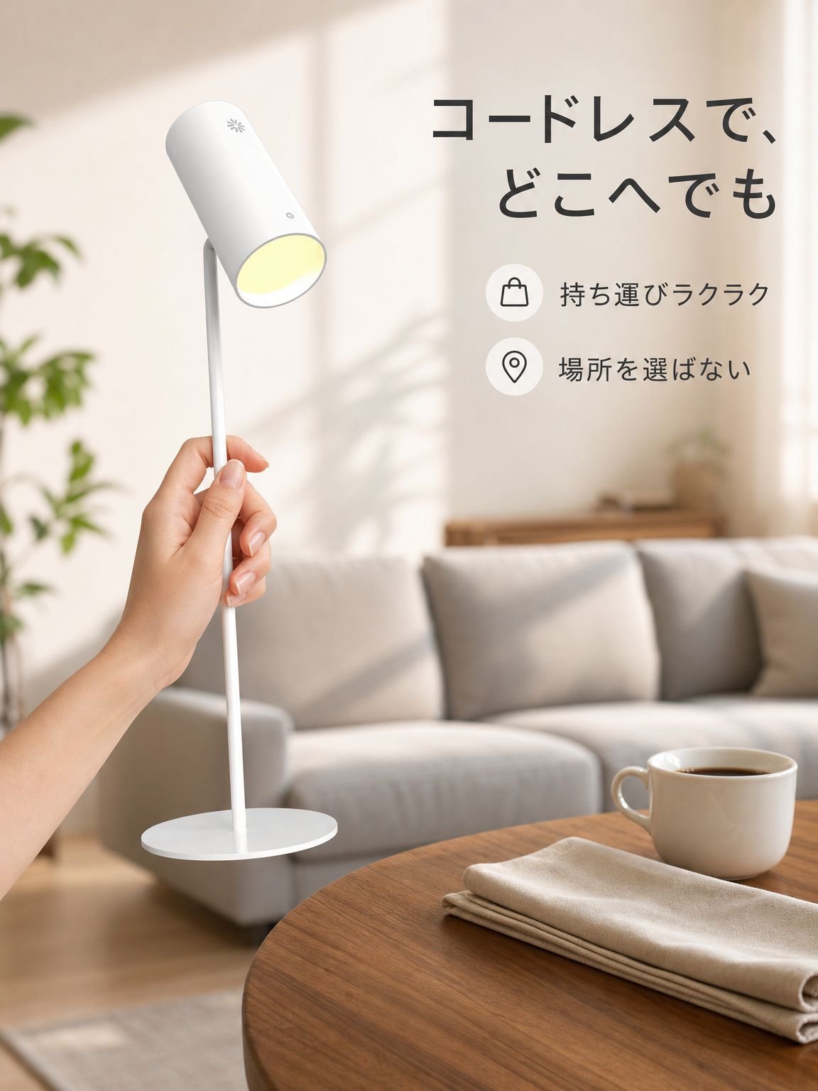 持ち運び可能な学習用環境照明