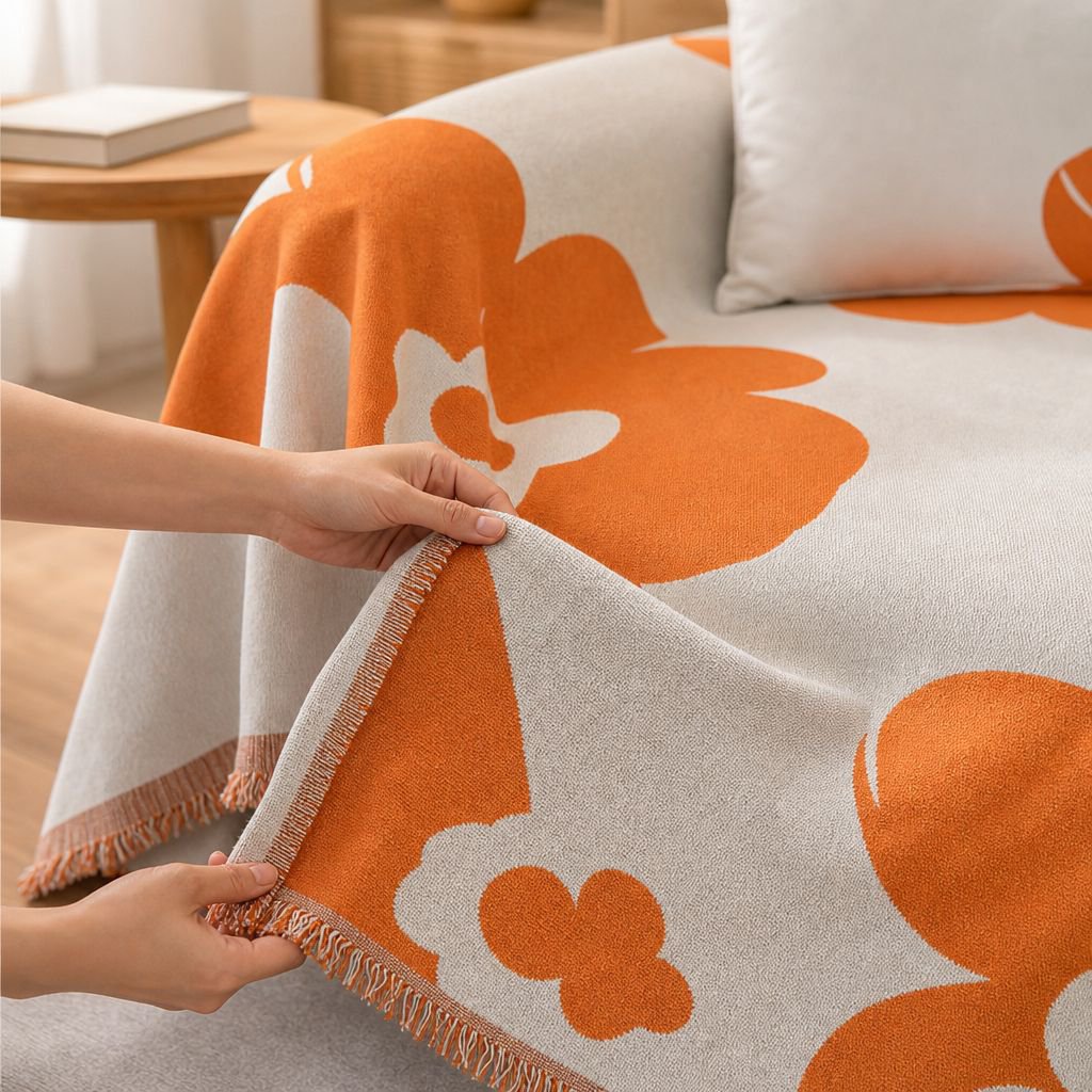 Nordic Style Full Coverage Sofa Cover Anti Cat Claw