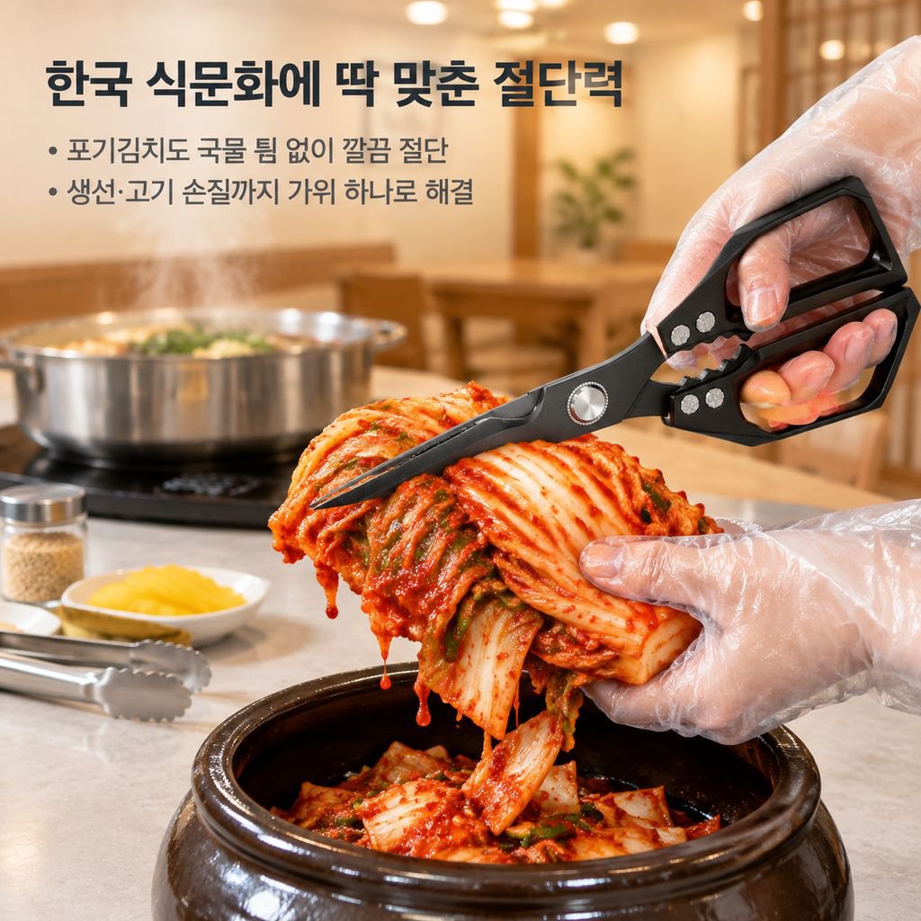 주방용 다기능 스테인리스 가위 두꺼운 강력 뼈가위 생선손질 고기가위 이유식가위